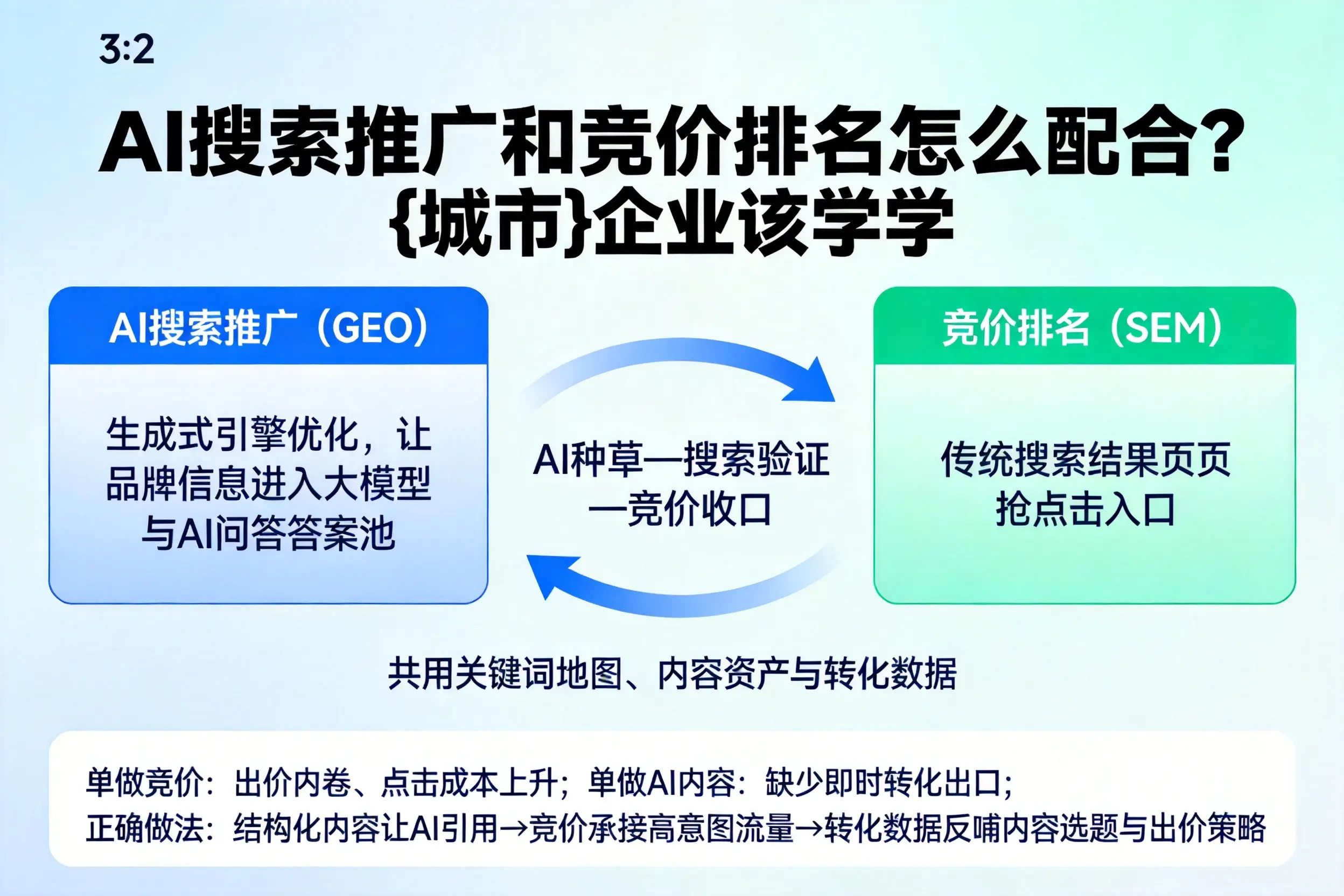 AI搜索推广和竞价排名怎么配合？兰州企业该学学