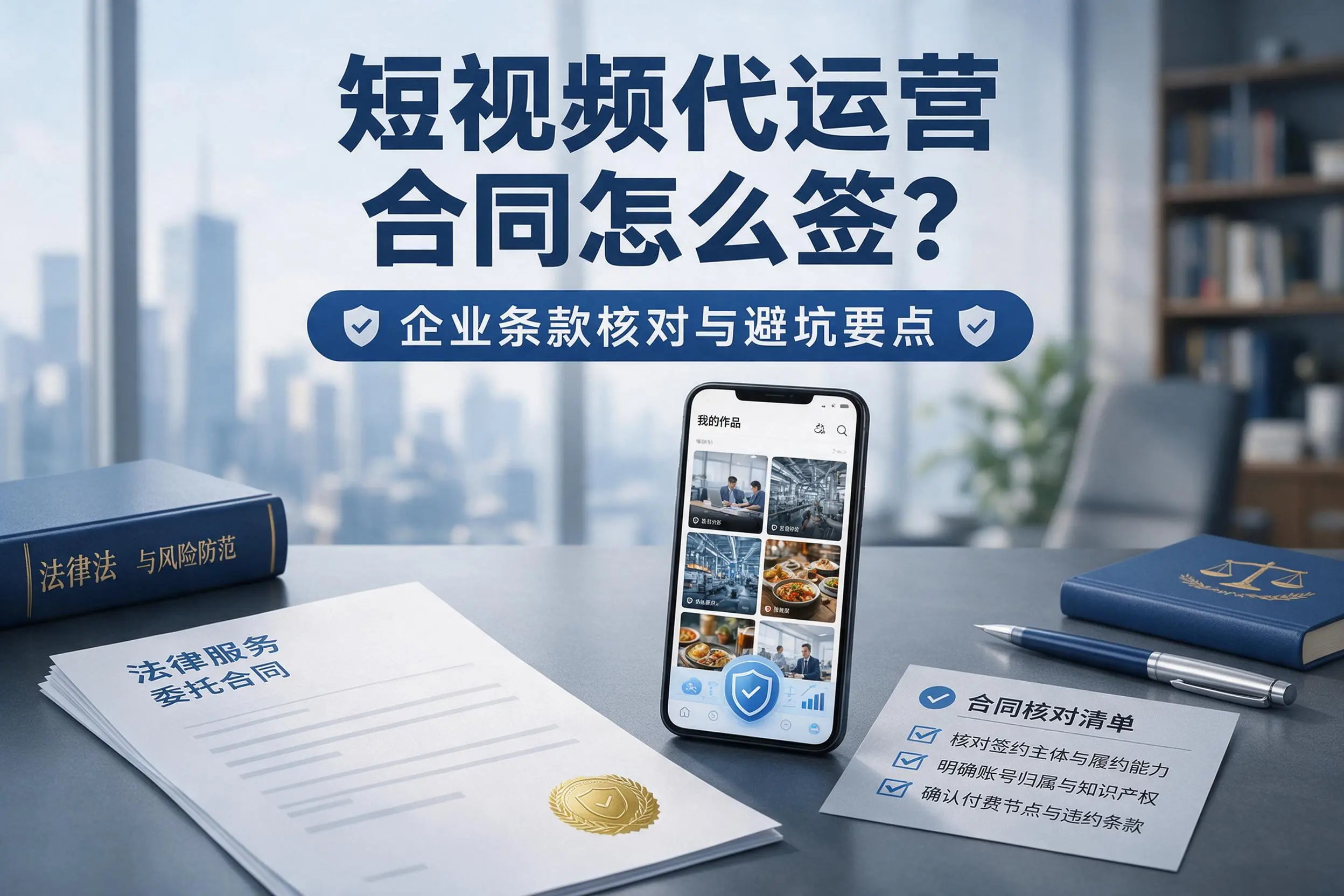 短视频代运营合同怎么签？兰州企业条款核对与避坑要点