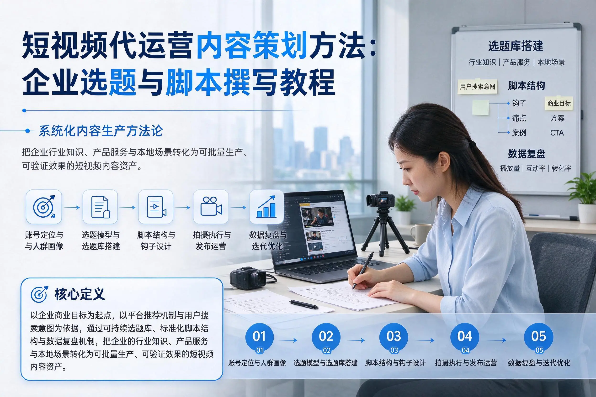 短视频代运营内容策划方法：兰州企业选题与脚本撰写教程