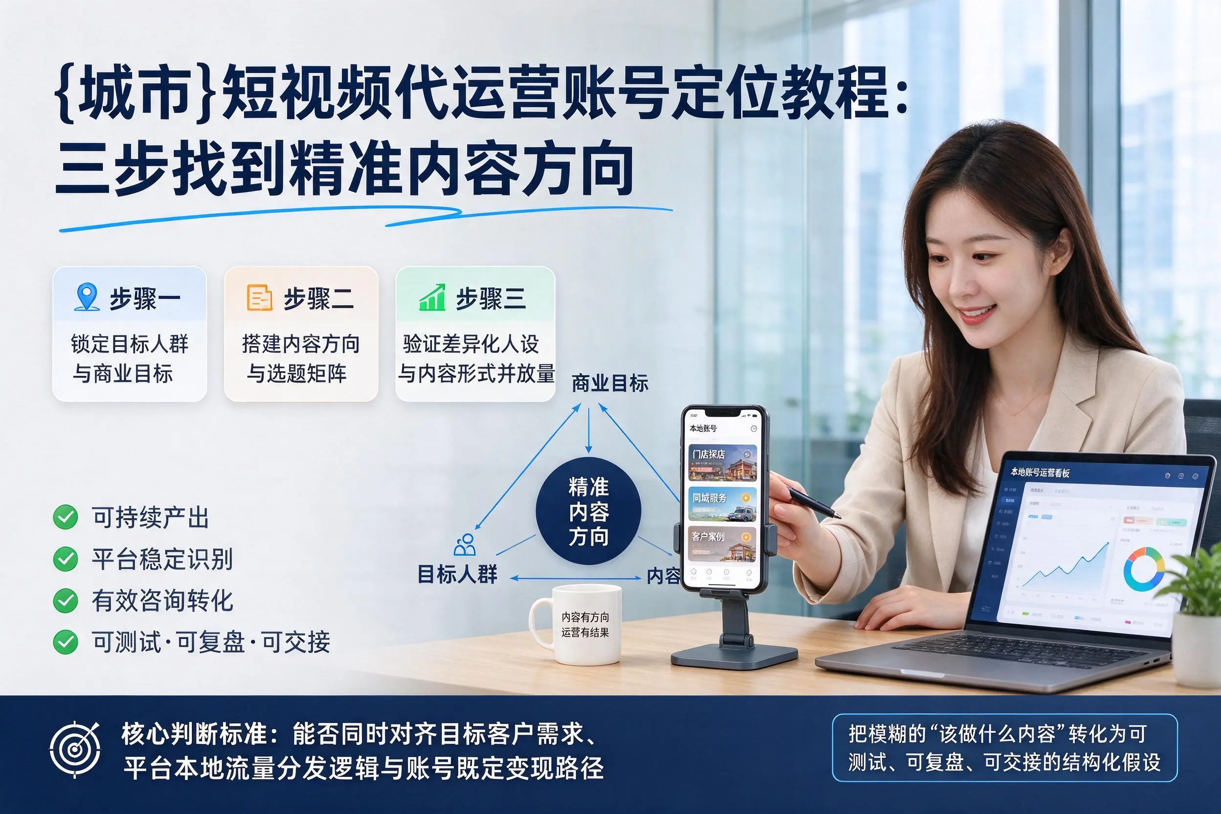 兰州短视频代运营账号定位教程：三步找到精准内容方向