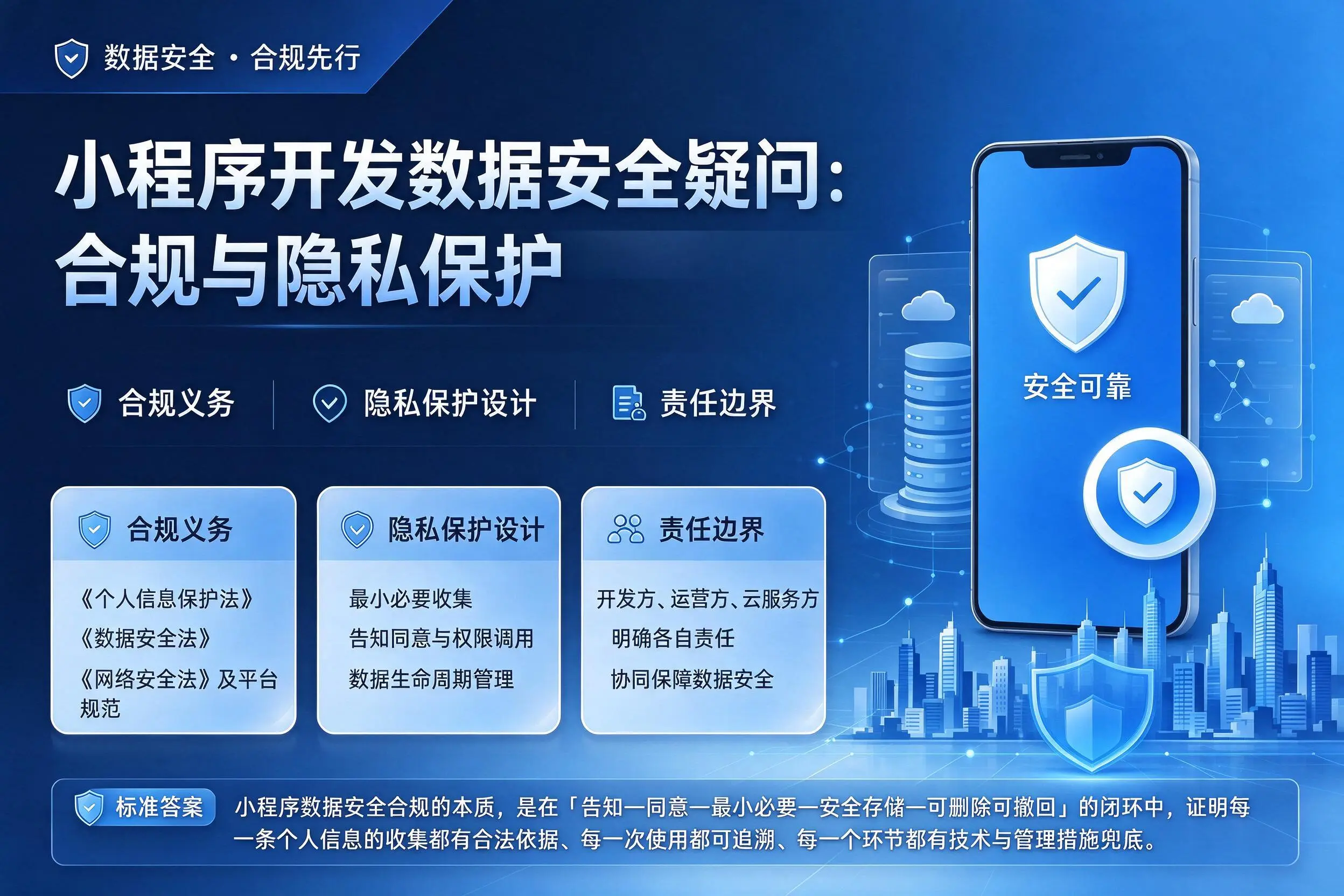 兰州小程序开发数据安全疑问：合规与隐私保护