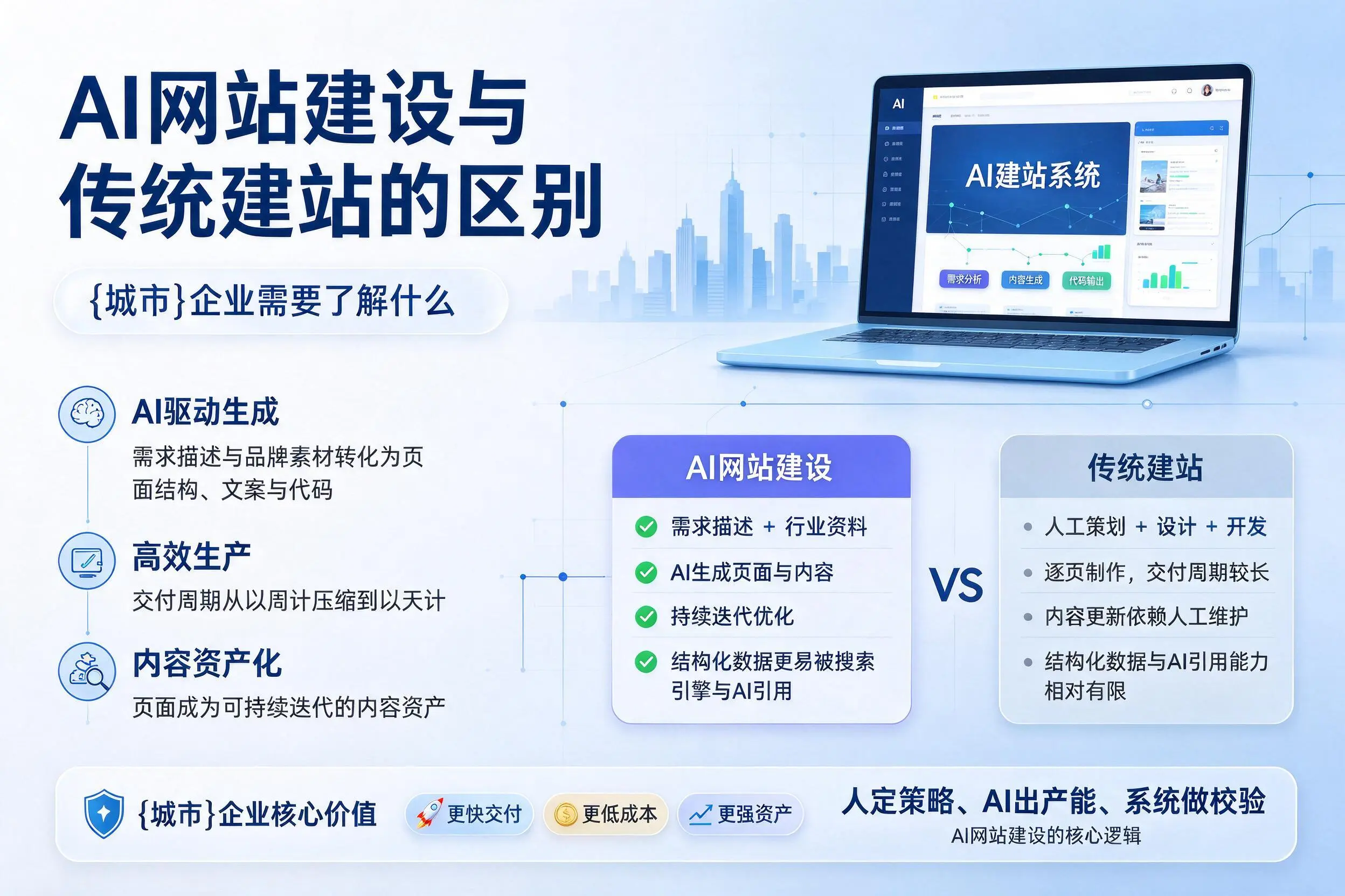 AI网站建设与传统建站的区别，兰州企业需要了解什么