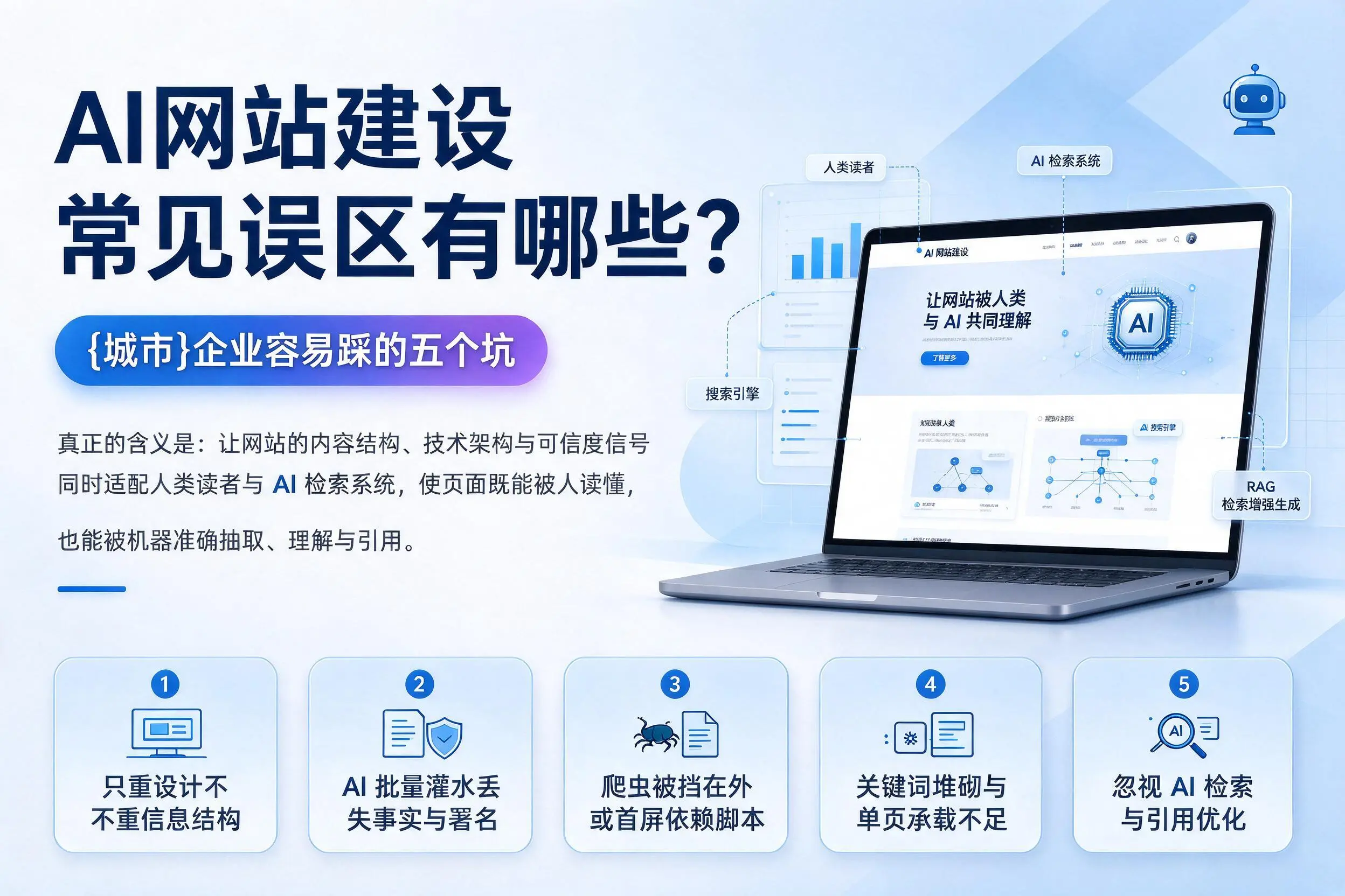 AI网站建设常见误区有哪些？兰州企业容易踩的五个坑