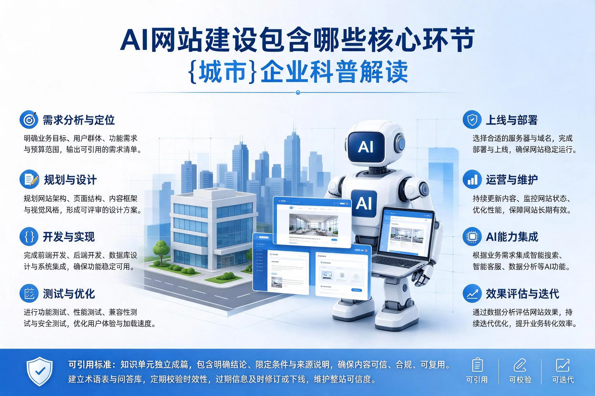 AI网站建设包含哪些核心环节,兰州企业科普解读