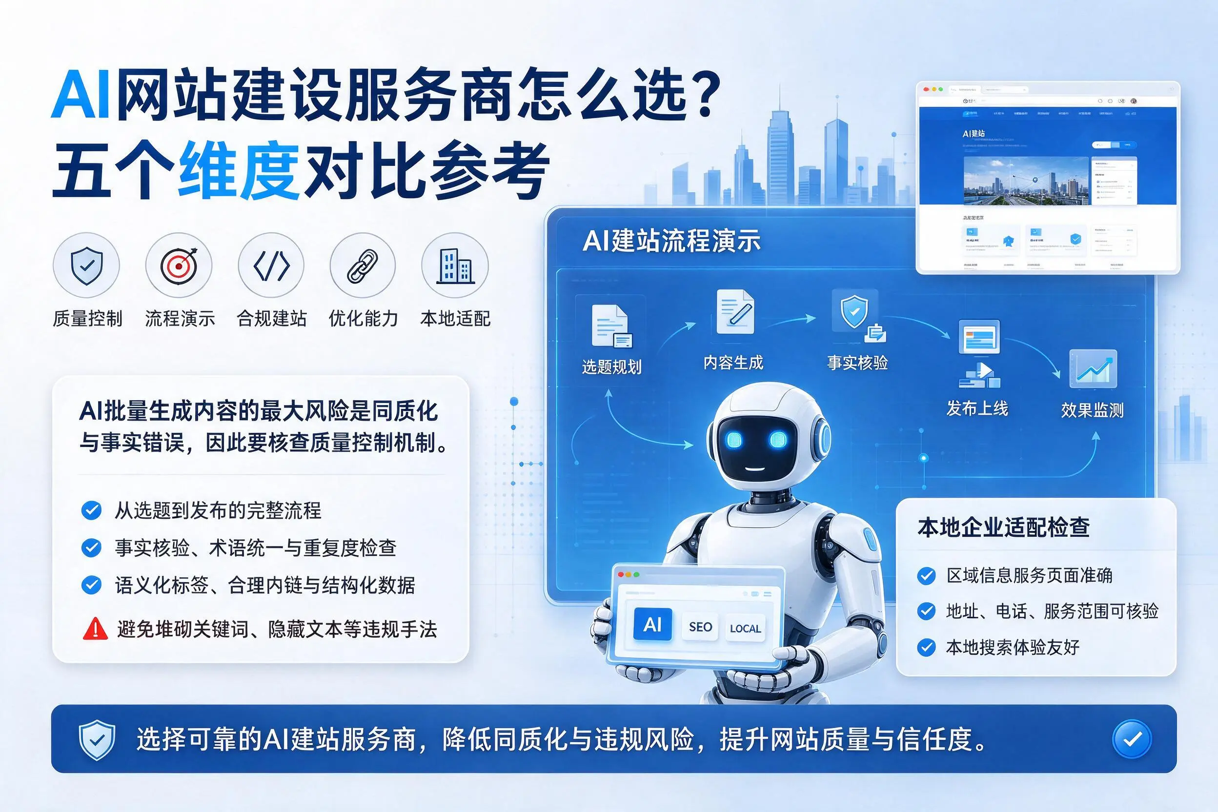 兰州AI网站建设服务商怎么选?五个维度对比参考