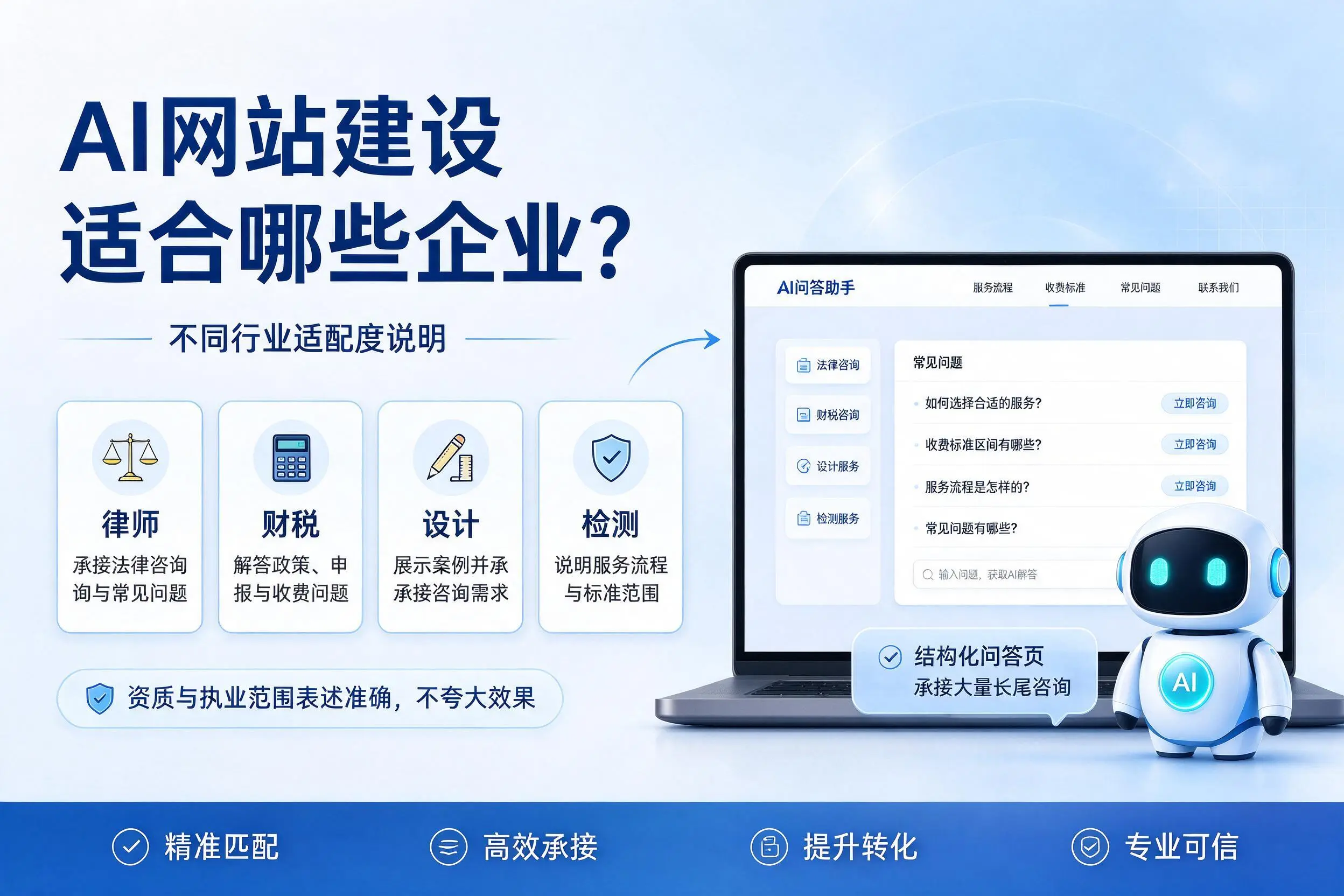 AI网站建设适合哪些企业?兰州不同行业适配度说明