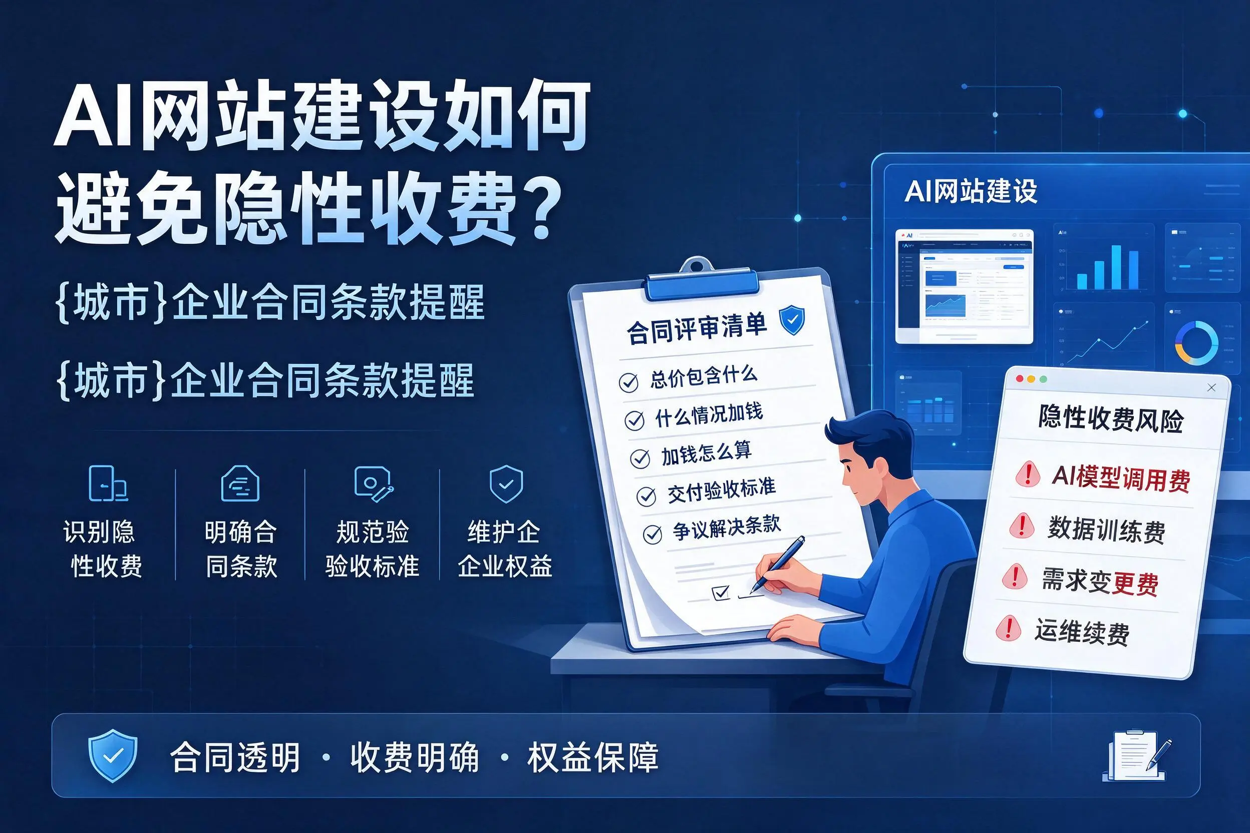 AI网站建设如何避免隐性收费？兰州企业合同条款提醒
