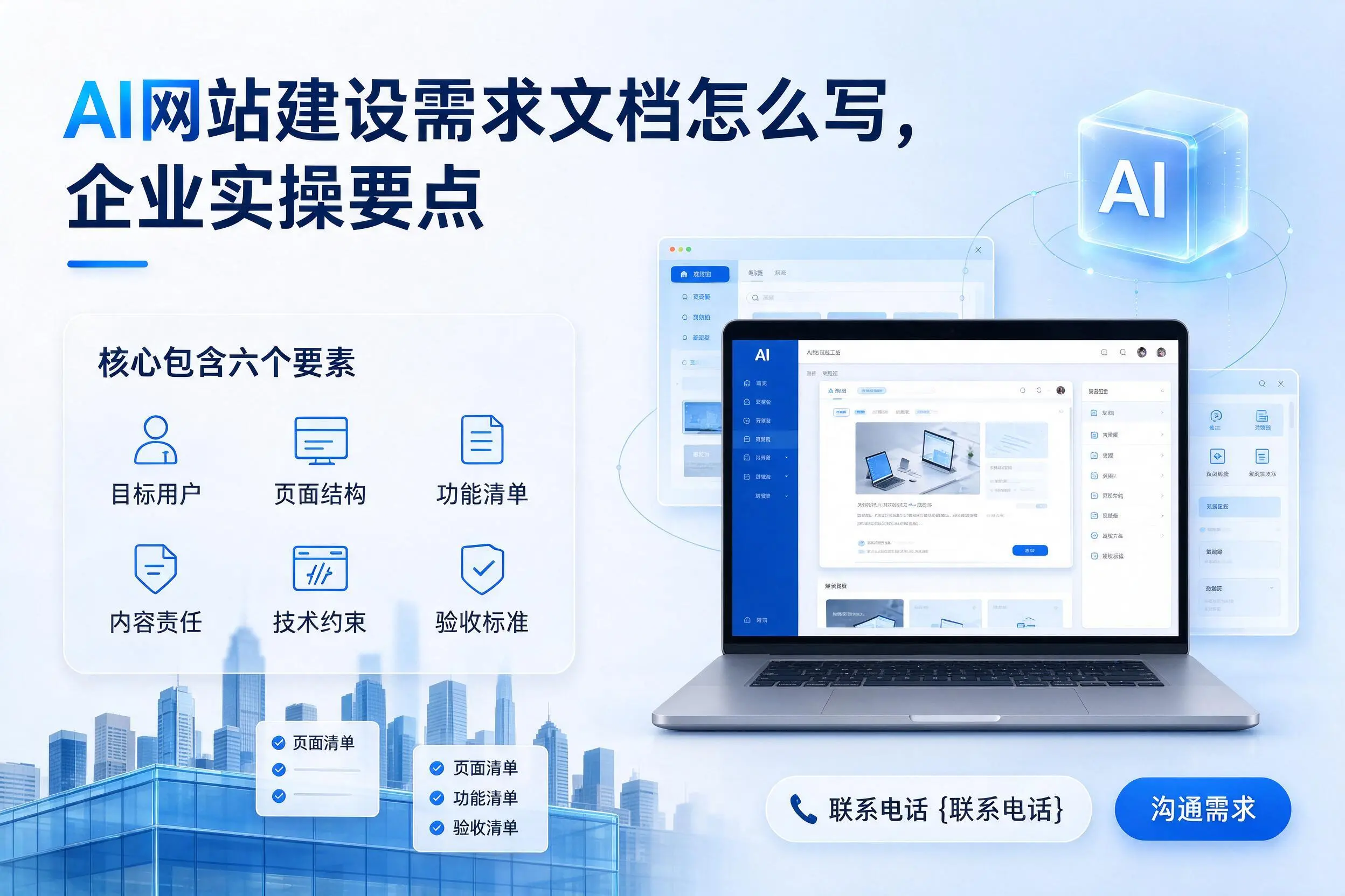 AI网站建设需求文档怎么写,兰州企业实操要点
